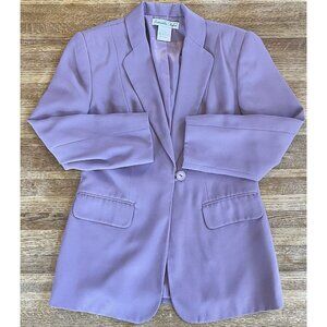 Samantha Taylor Dark Lilac Purple Long Sleeve Fully Lined Blazer Womens 6